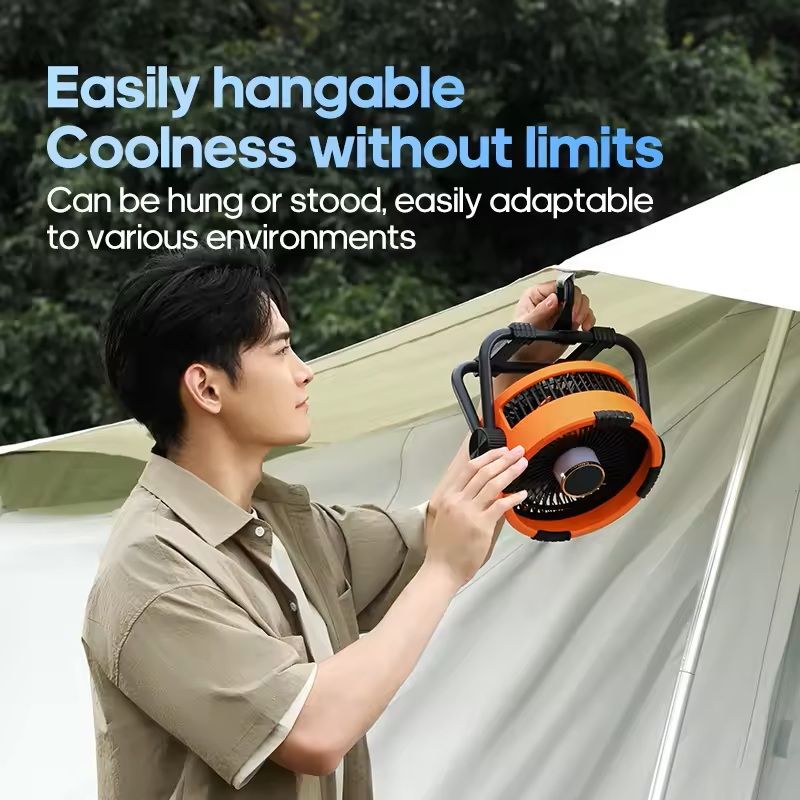 6 In 1 Camping Fan 20000mAh Rechargeable With LED Light And Hook 5