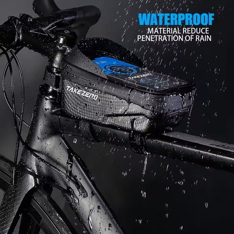 Mountain Bike Front Bar Bag Hard Shell Handlebar Phone Storage 2