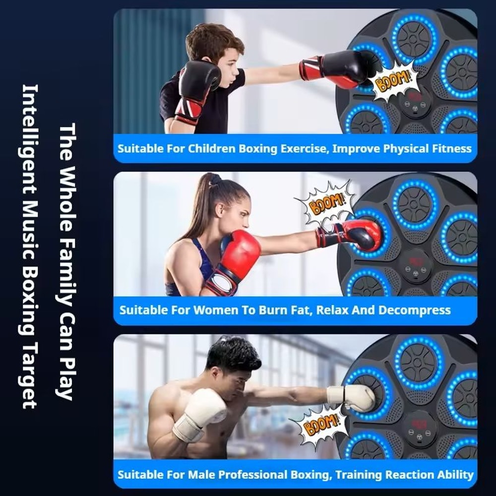 Smart Bluetooth Music Boxing Trainer Wall Mounted Punching Target 2
