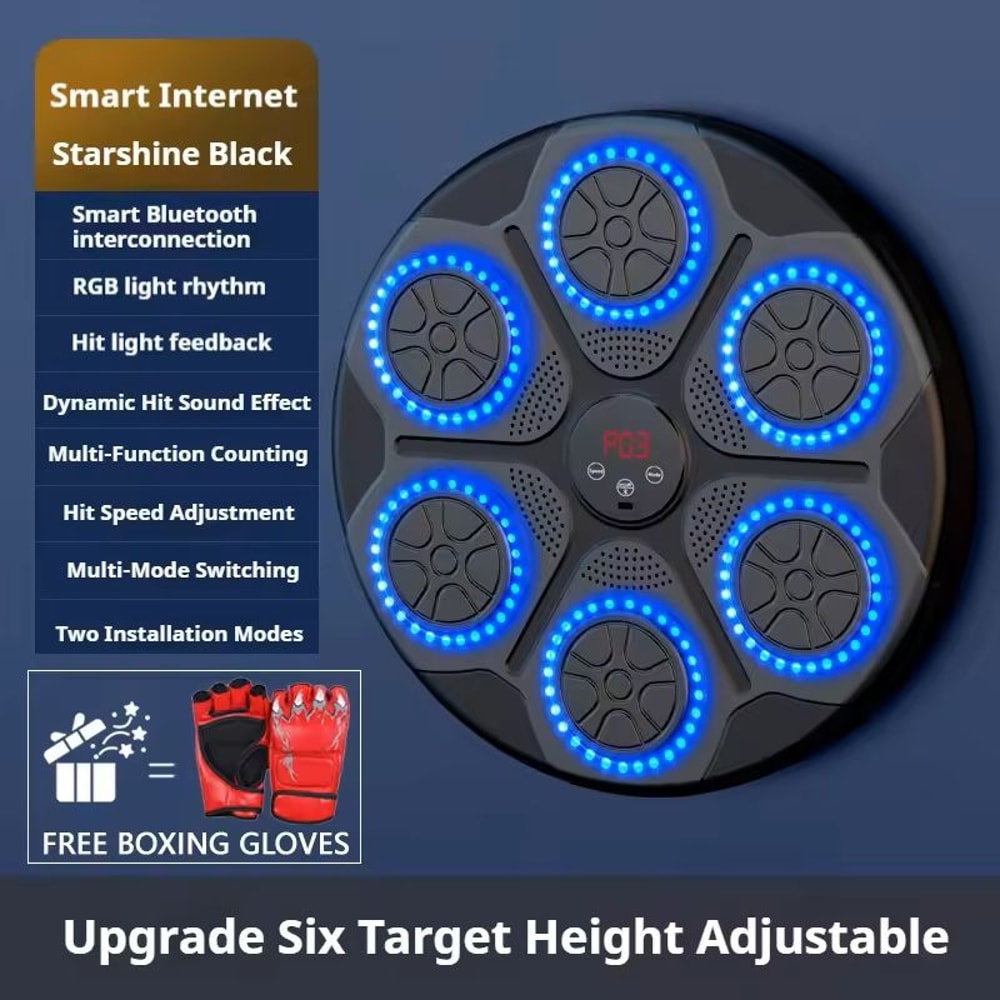 Smart Bluetooth Music Boxing Trainer Wall Mounted Punching Target 6