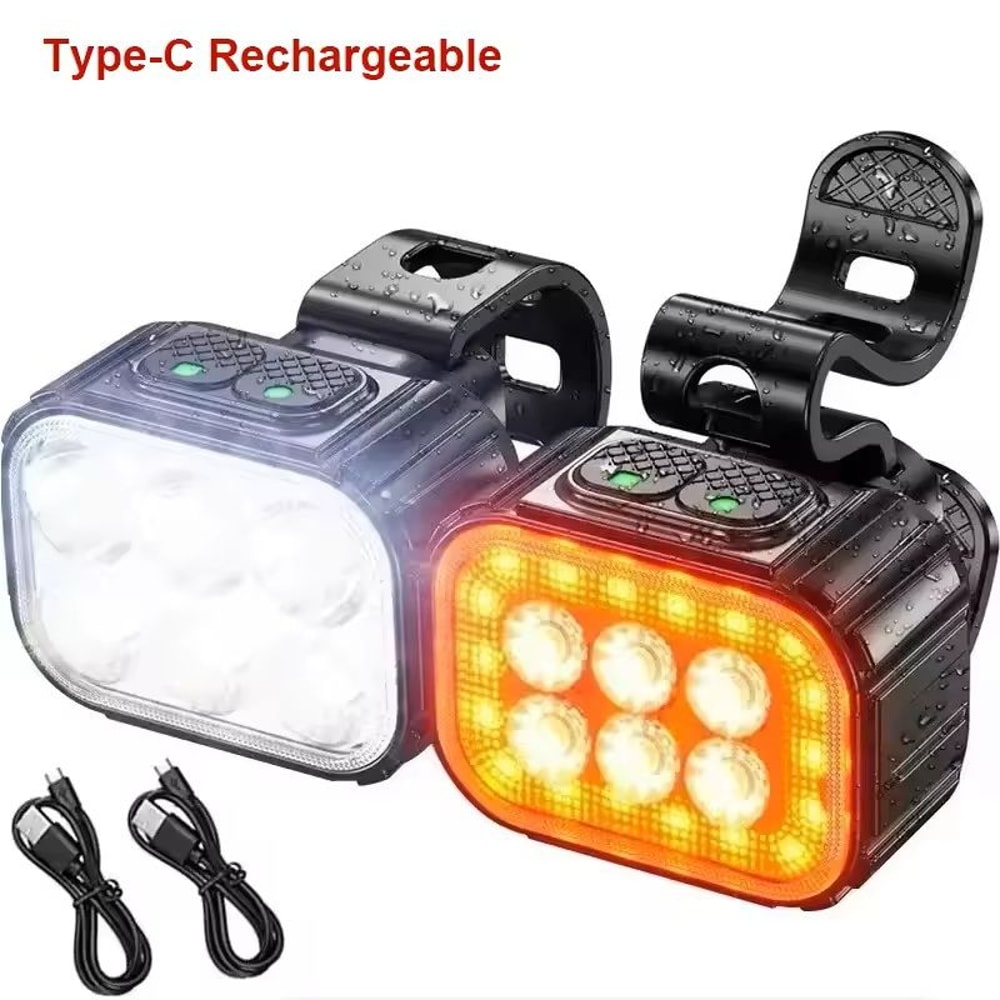 Bike Light Set USB Rechargeable Front And Rear LED Cycling Lights 9