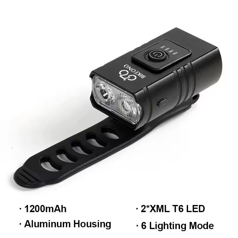 USB Rechargeable Bike Light Set Front LED Headlight And Taillight 6