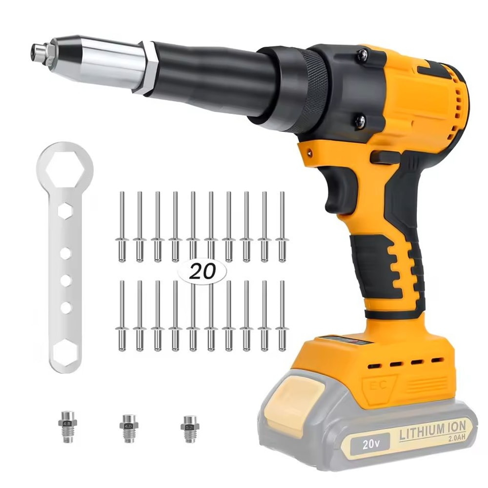 Cordless Rivet Gun Brushless Automatic Riveting Tool For Dewalt 20V 0