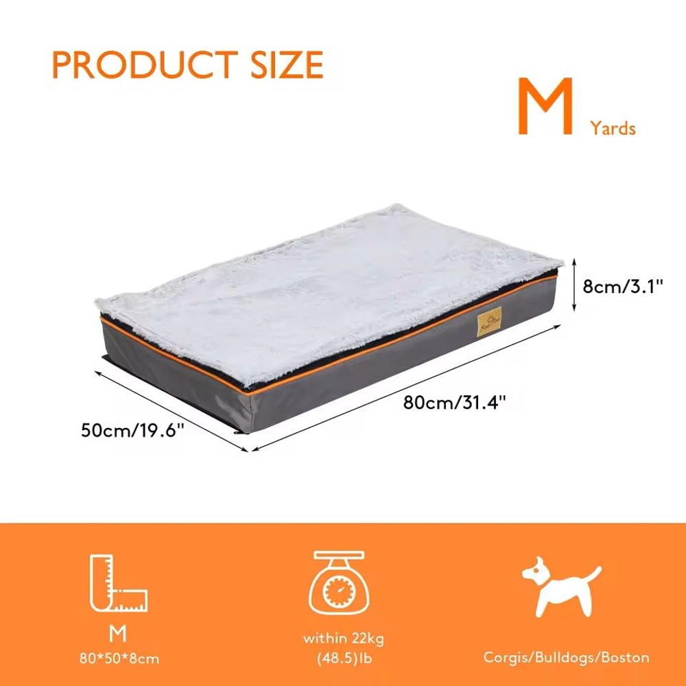 Orthopedic Dog Bed With Foam Cushion And Washable Cover 6
