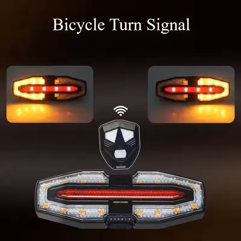 Rechargeable Bike Tail Light With Turn Signals And Wireless Remote 0