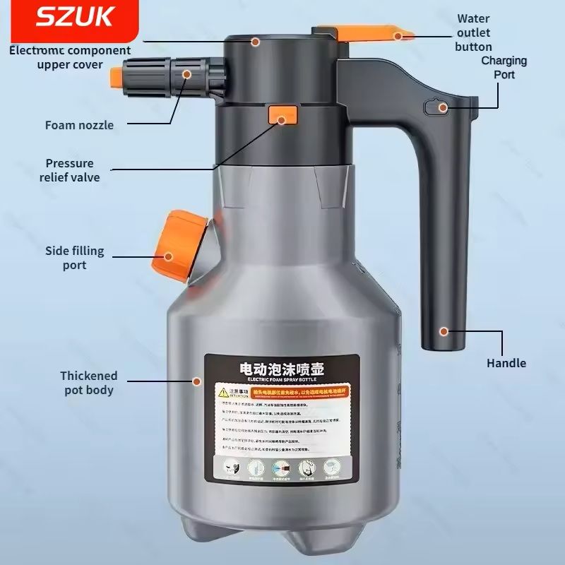 2L Electric Foam Sprayer Handheld Snow Foam Cannon For Car Wash 5