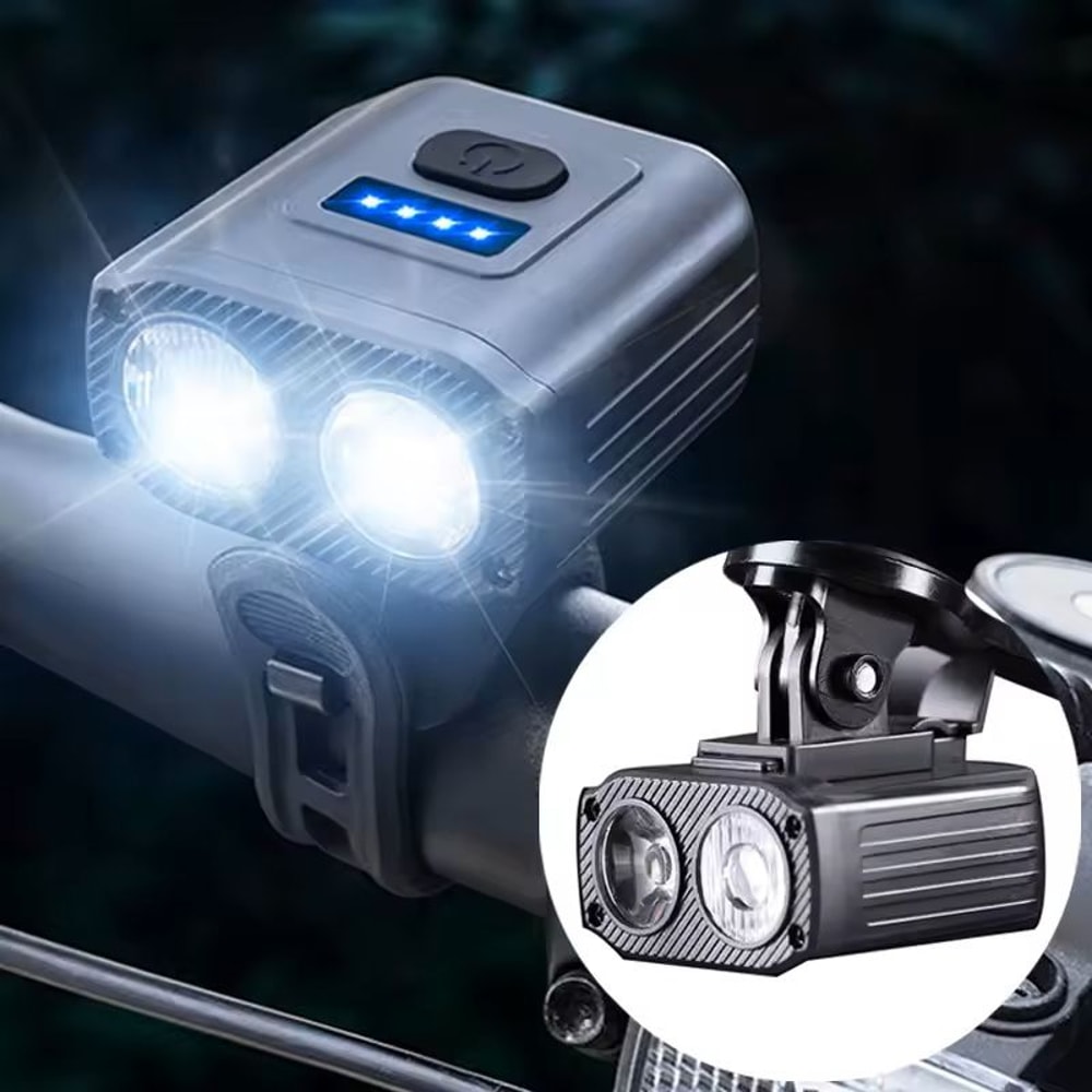 USB Rechargeable Bike Headlight Night Cycling Safety Front Lamp 1