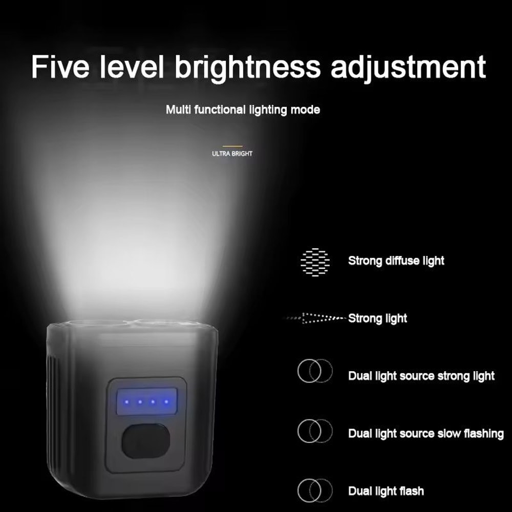 USB Rechargeable Bike Headlight Night Cycling Safety Front Lamp 2