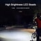 USB Rechargeable Bike Headlight Night Cycling Safety Front Lamp 5