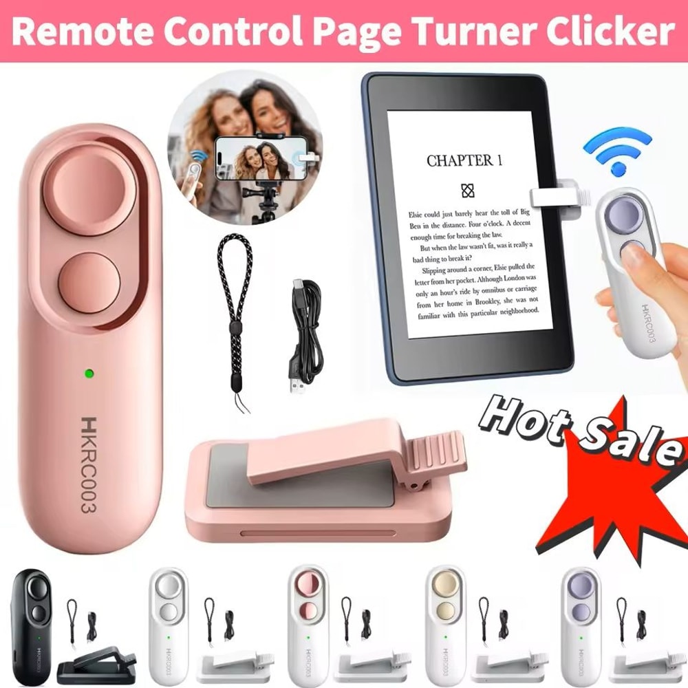 Remote Page Turner And Camera Clicker For EReaders And Phones 0
