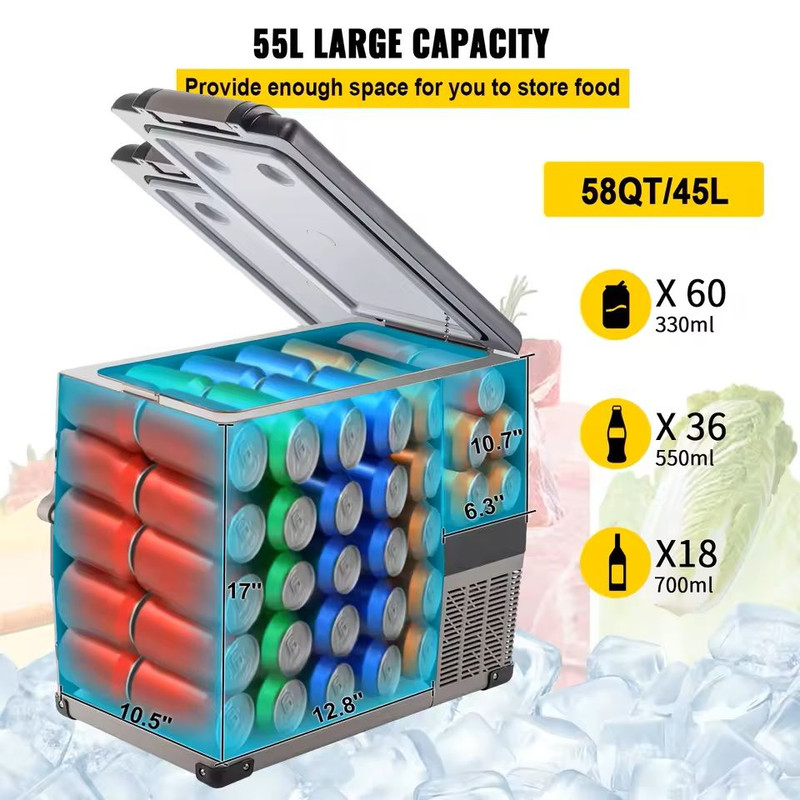 Portable Car Refrigerator Freezer Compressor Cooler For Camping 2