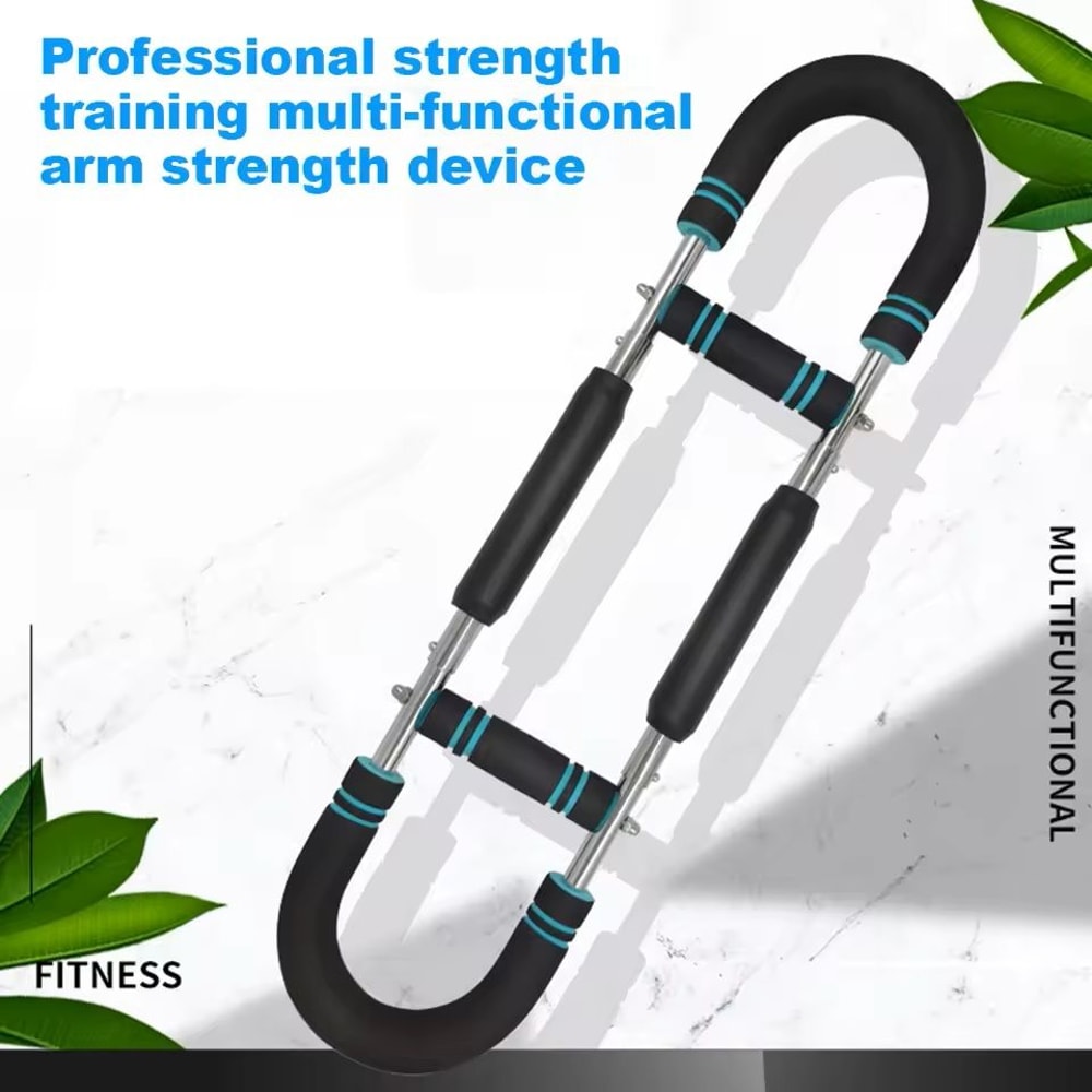 Adjustable Arm Exerciser Bar With Foam Handle And Chest Expander 3