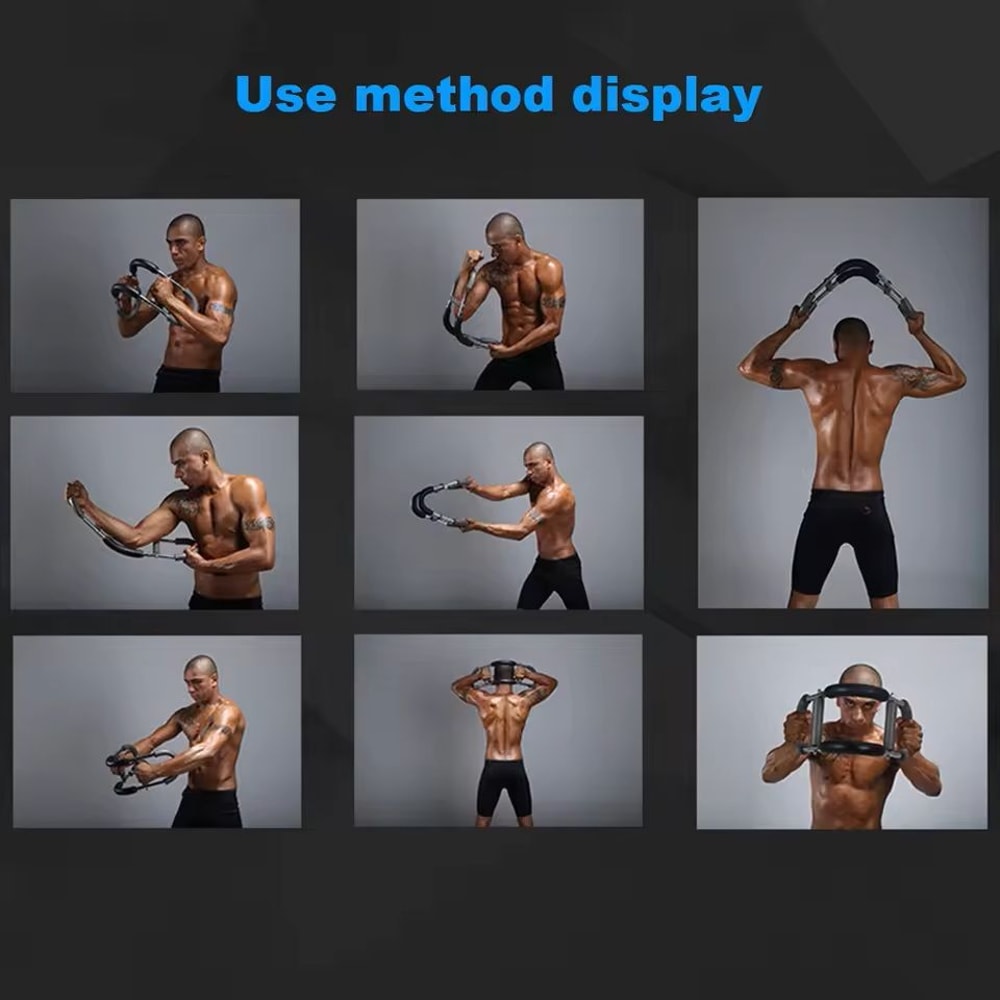 Adjustable Arm Exerciser Bar With Foam Handle And Chest Expander 4