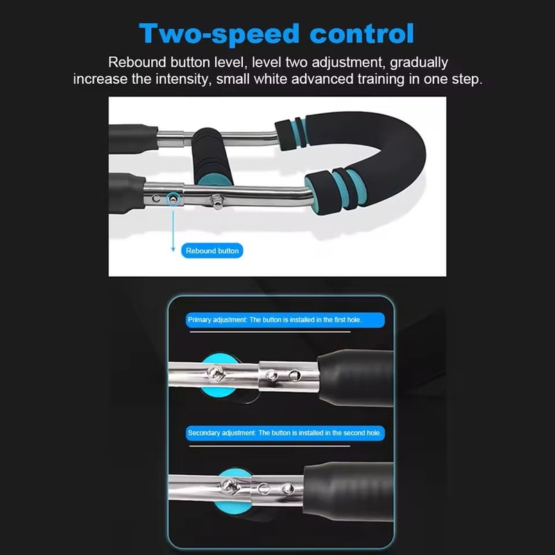 Adjustable Arm Exerciser Bar With Foam Handle And Chest Expander 5