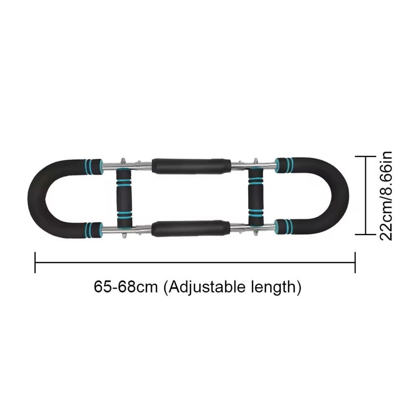 Adjustable Arm Exerciser Bar With Foam Handle And Chest Expander 7