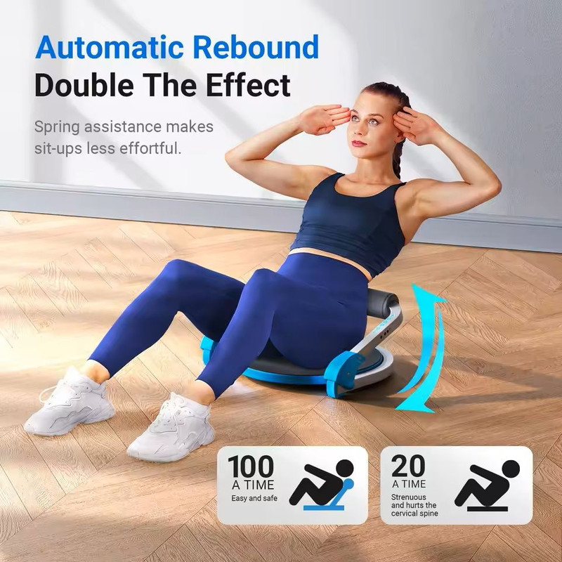 Adjustable Resistance Ab Workout Machine With Automatic Rebound 0
