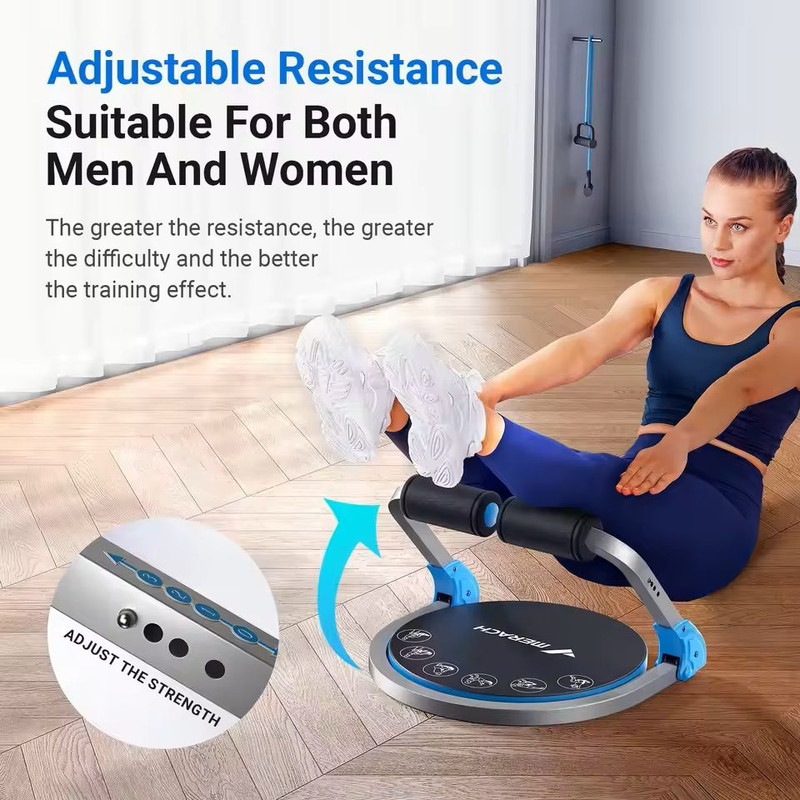 Adjustable Resistance Ab Workout Machine With Automatic Rebound 1