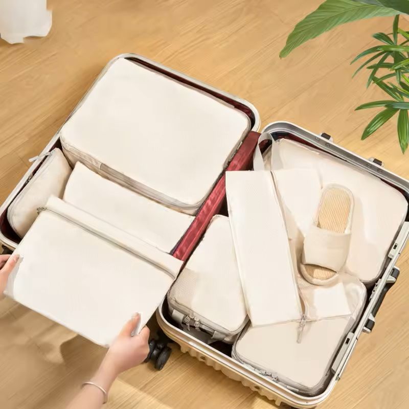 4Piece Travel Compression Packing Cubes Waterproof Organizer Set 4