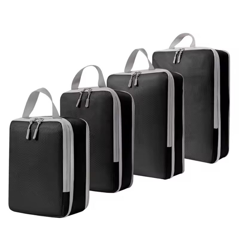4Piece Travel Compression Packing Cubes Waterproof Organizer Set 6