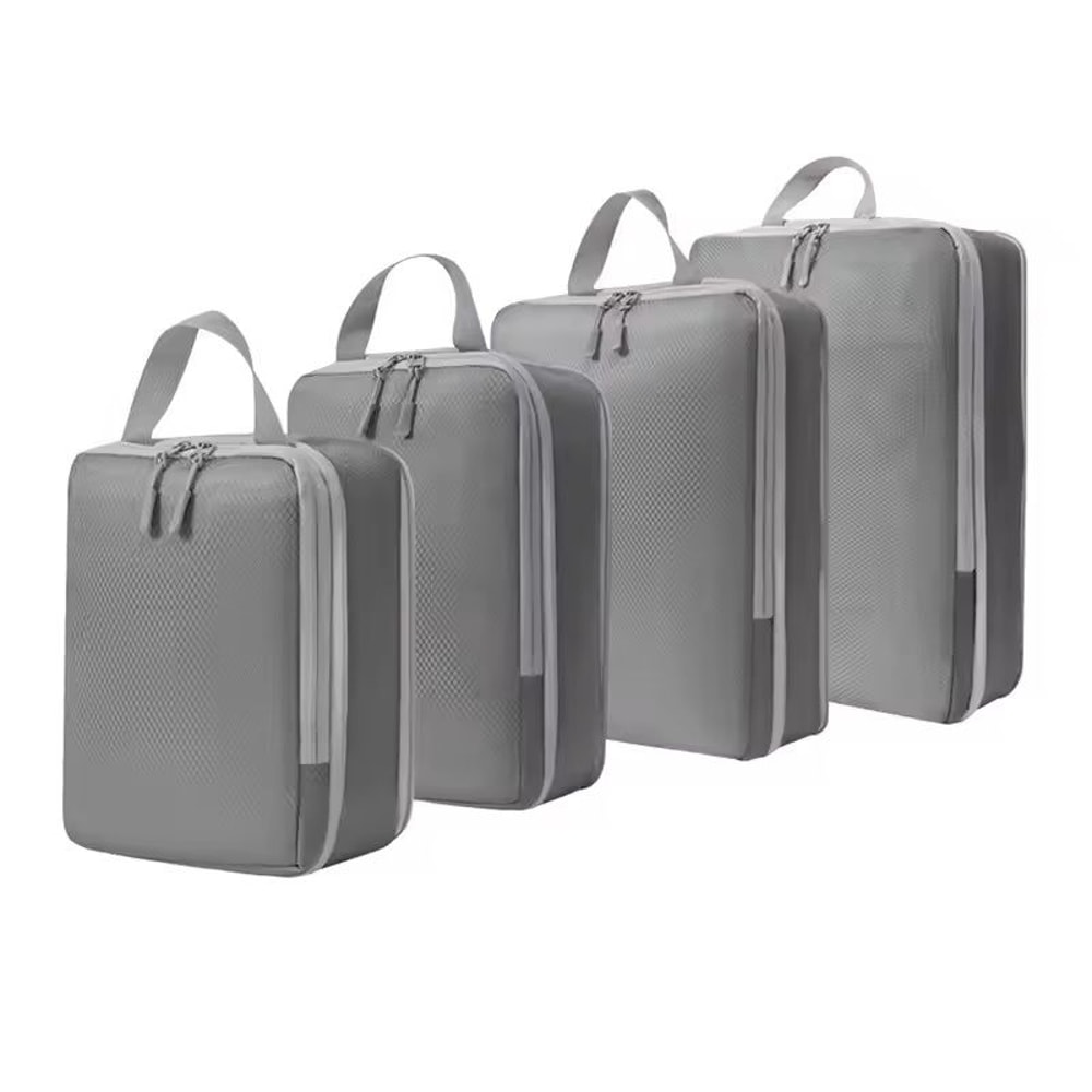4Piece Travel Compression Packing Cubes Waterproof Organizer Set 7