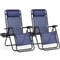 Set Of 2 Zero Gravity Recliner Chairs With Cup Holders And Adjustable Pillow 7