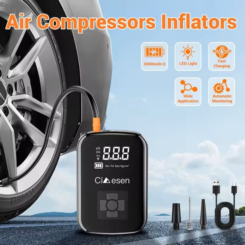 Portable Wireless Air Pump 150 PSI Electric Tire Inflator 2