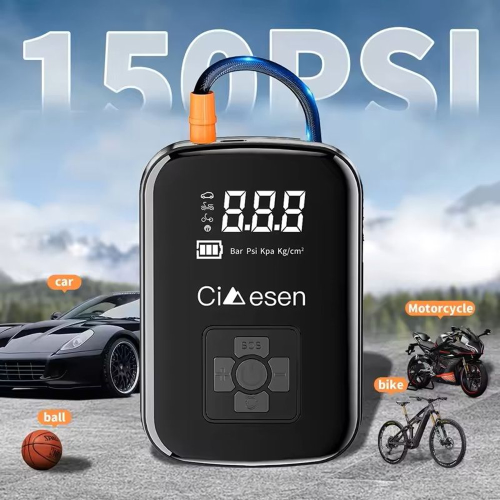 Portable Wireless Air Pump 150 PSI Electric Tire Inflator 3