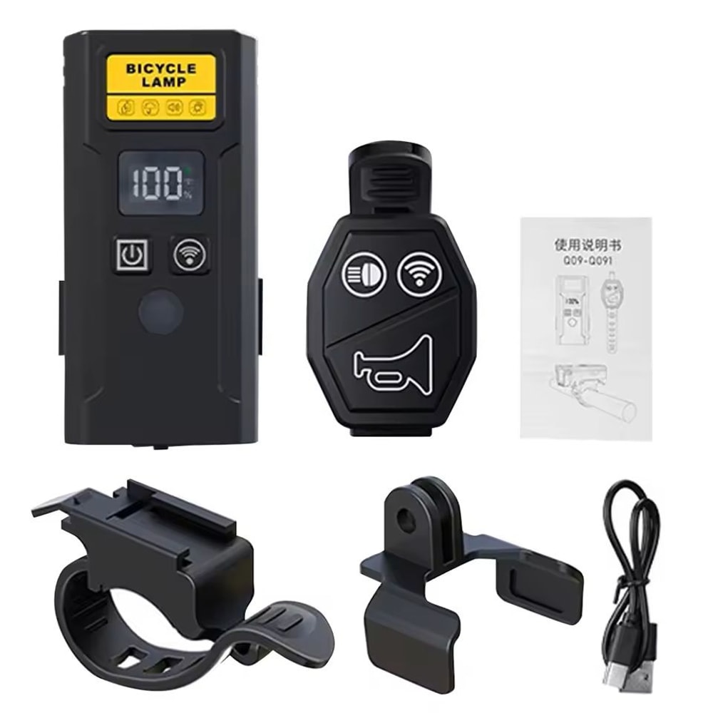 Smart Bicycle Headlight With Horn And Remote Control 6