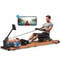 Foldable Water Rowing Machine With Monitor And 400 Lbs Weight Capacity 0