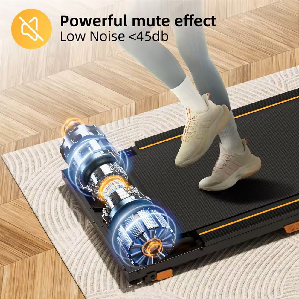 Under Desk Incline Treadmill Compact Walking Pad 330 Lbs Capacity 1