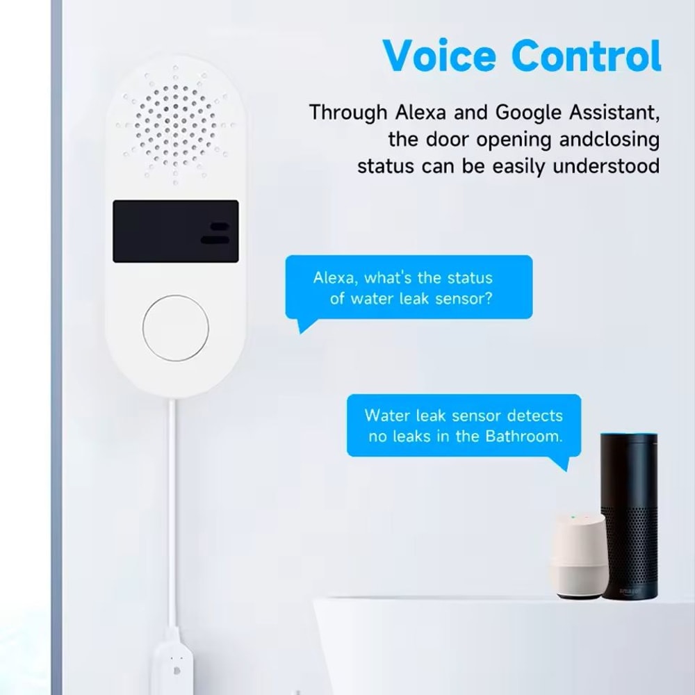 WiFi Water Leak Detector With 130dB Alarm And App Control 1