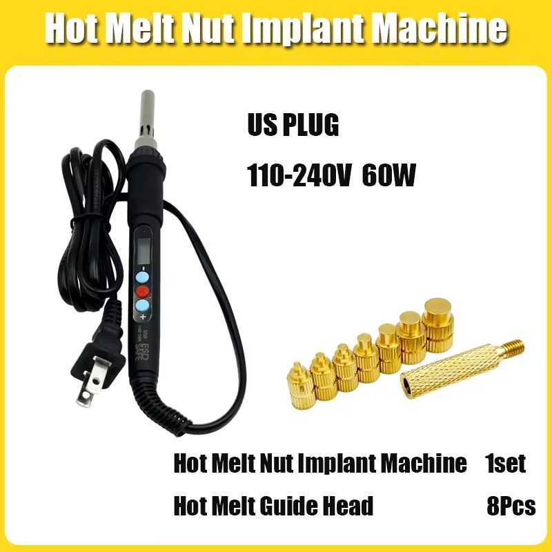 Hot Melt Nut Implant Kit With Soldering Tips For 3D Printing 8
