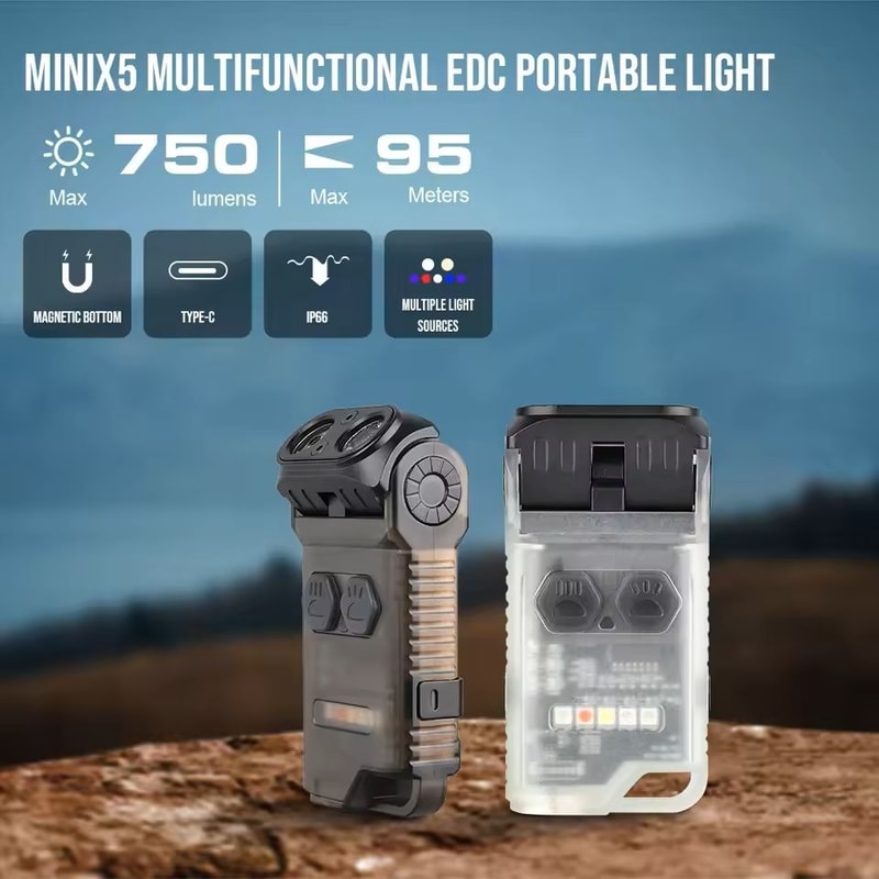 Rechargeable EDC Flashlight With UV Light And Magnetic Base 750 Lumen 1