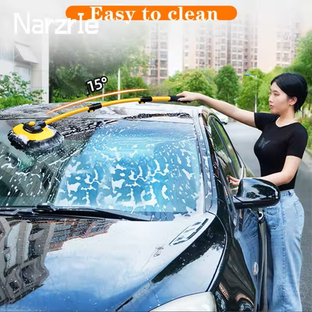 New Car Wash Mop Cleaning Brush With Telescoping Handle 3