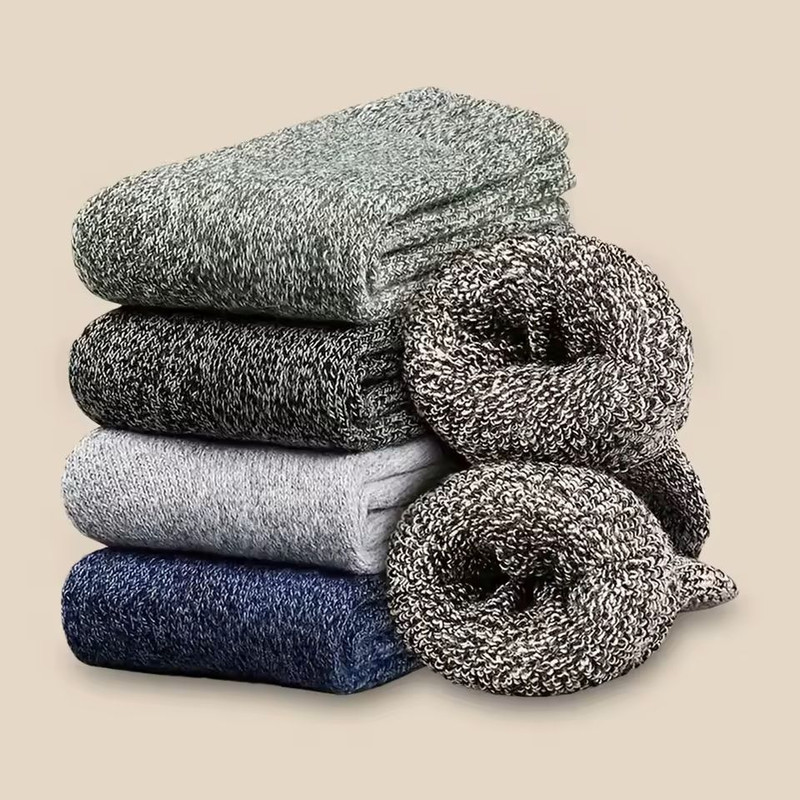 5 Pairs Solid Color Unisex Sports Socks MidCalf Winter Gift Set 1