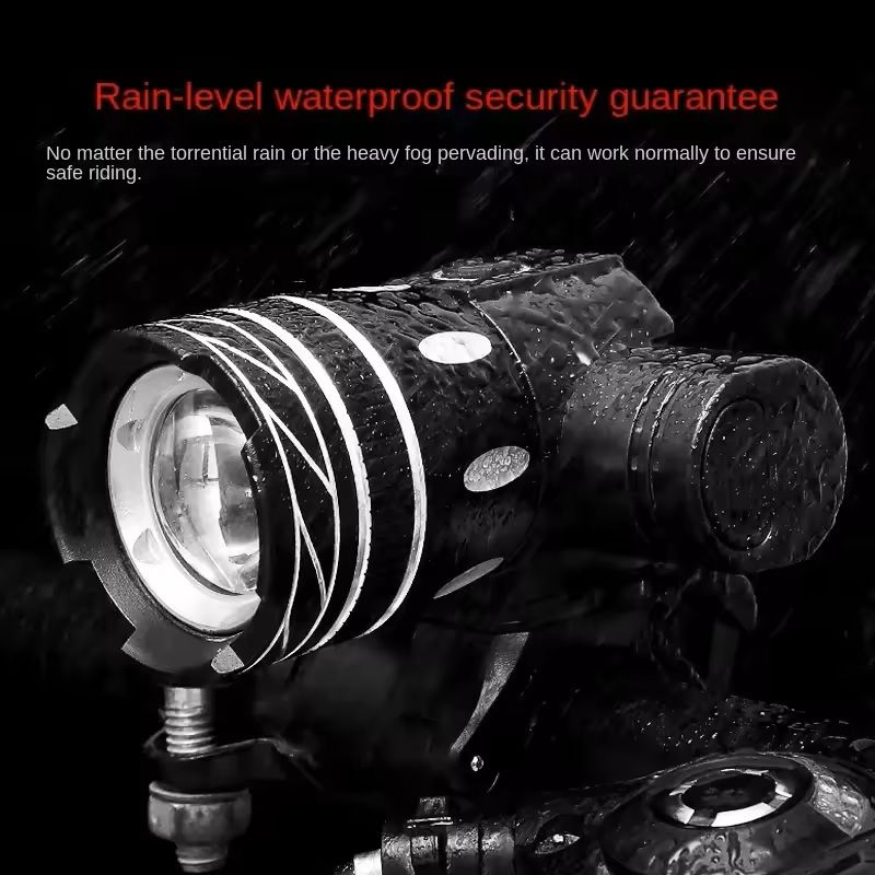 Rechargeable LED Bike Headlight Waterproof Zoomable Cycling Lamp 2