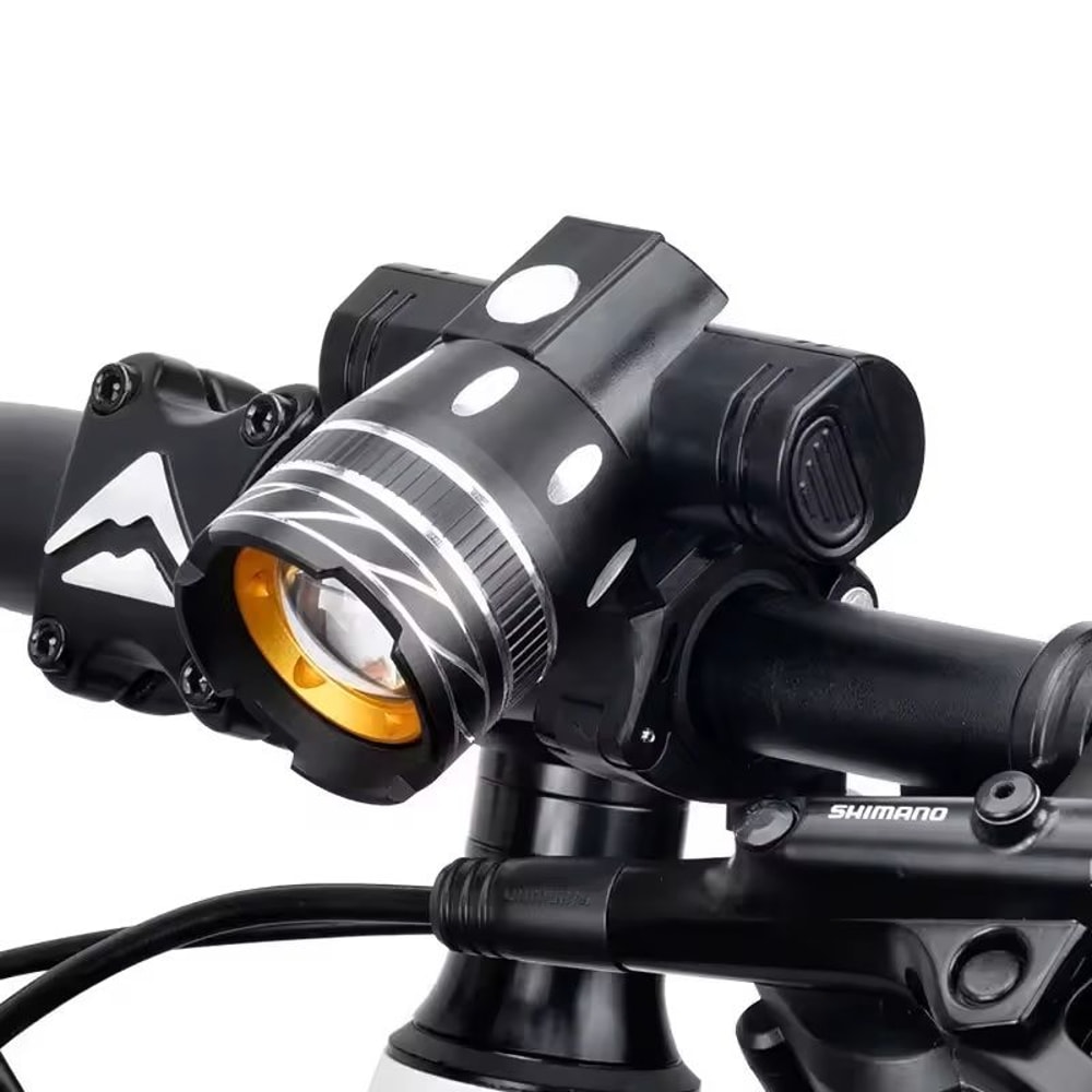 Rechargeable LED Bike Headlight Waterproof Zoomable Cycling Lamp 4