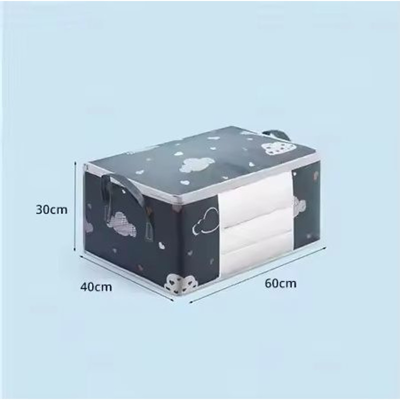 Large Capacity Clothes Storage Bag Foldable Organizer With Zipper And Handles 10