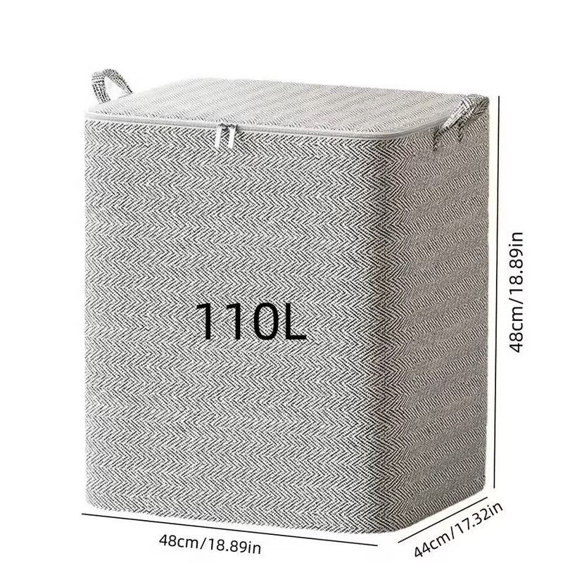 Large Capacity Clothes Storage Bag Foldable Organizer With Zipper And Handles 11