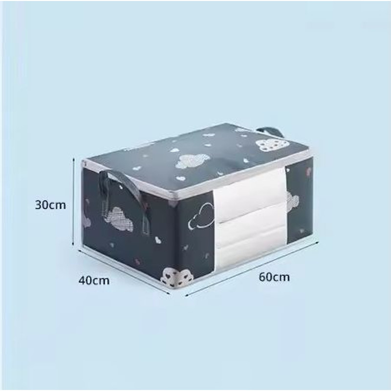 Large Capacity Clothes Storage Bag Foldable Organizer With Zipper And Handles 12