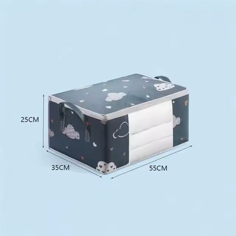 Large Capacity Clothes Storage Bag Foldable Organizer With Zipper And Handles 7