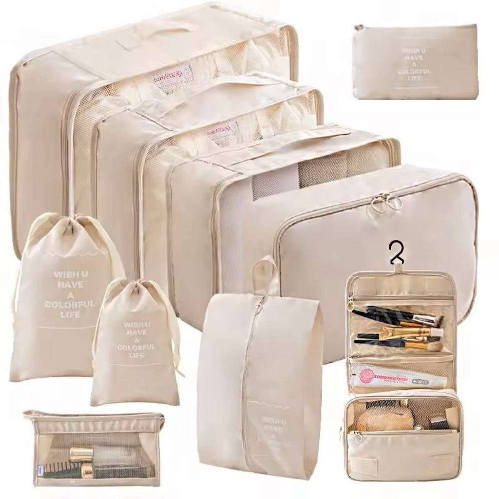 Travel Luggage Organizer Set Packing Cubes And Storage Bags 10