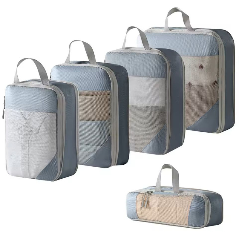 Travel Compression Packing Cubes And Storage Bags Organizer Set 9