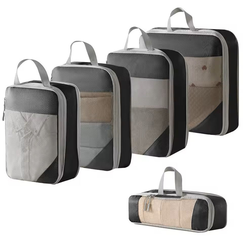 Travel Compression Packing Cubes And Storage Bags Organizer Set 10