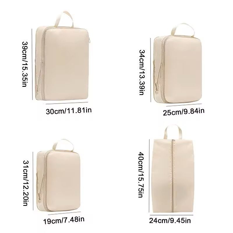 Travel Compression Packing Cubes And Storage Bags Organizer Set 3