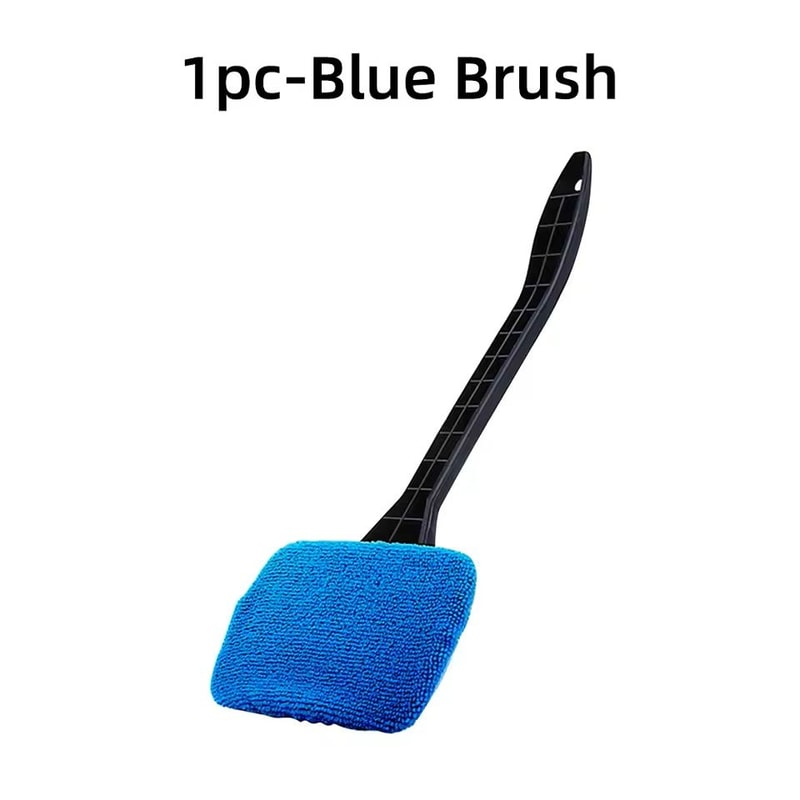 Car Windshield Cleaning Brush Kit With Microfiber Cloth And Long Handle 6