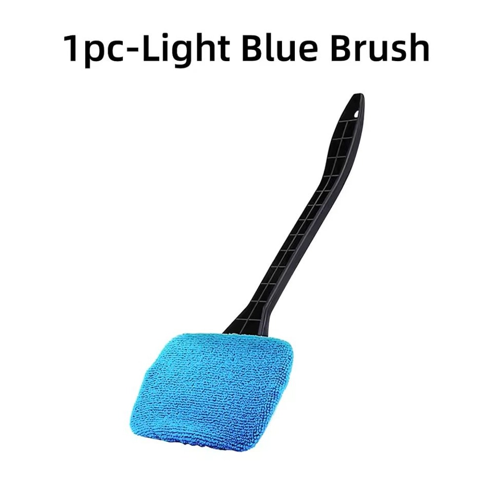 Car Windshield Cleaning Brush Kit With Microfiber Cloth And Long Handle 8