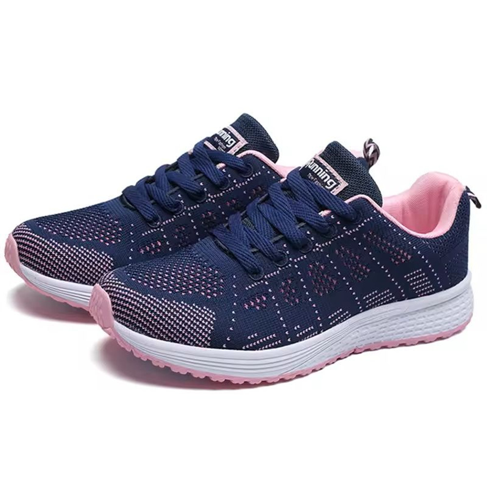Breathable Mesh LaceUp Womens Sneakers Flat Casual Shoes 9