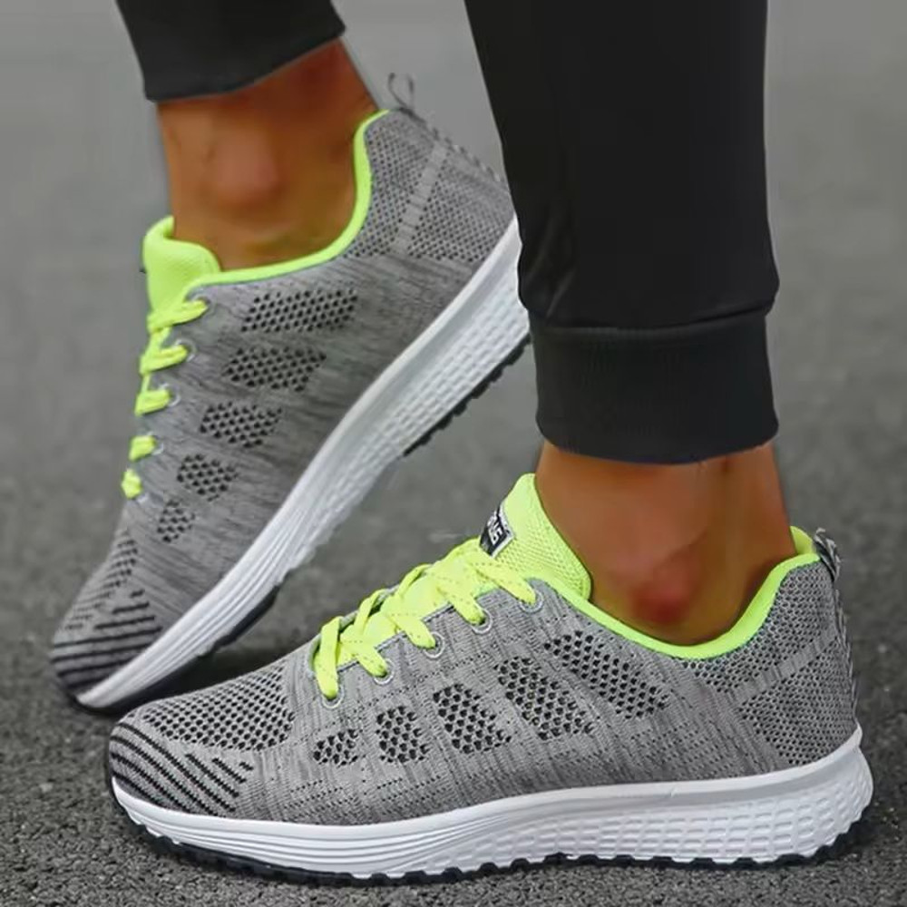 Breathable Mesh LaceUp Womens Sneakers Flat Casual Shoes 4