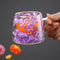 200ml Double Wall Glass Mug With Floral Pattern And Handle 7